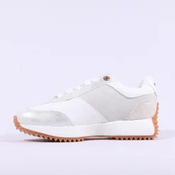 Women Tommy Bowe Ladies Forsyth Waffle Trainer - White Silver