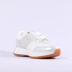 Women Tommy Bowe Ladies Forsyth Waffle Trainer - White Silver