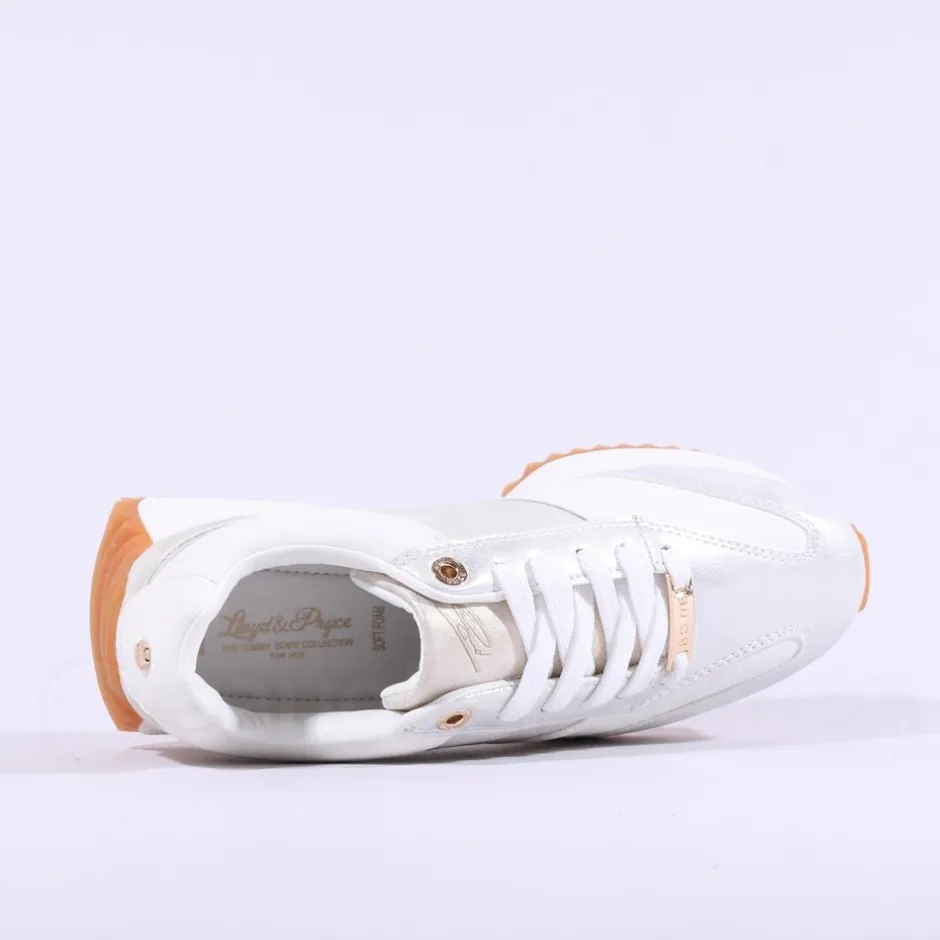 Women Tommy Bowe Ladies Forsyth Waffle Trainer - White Silver