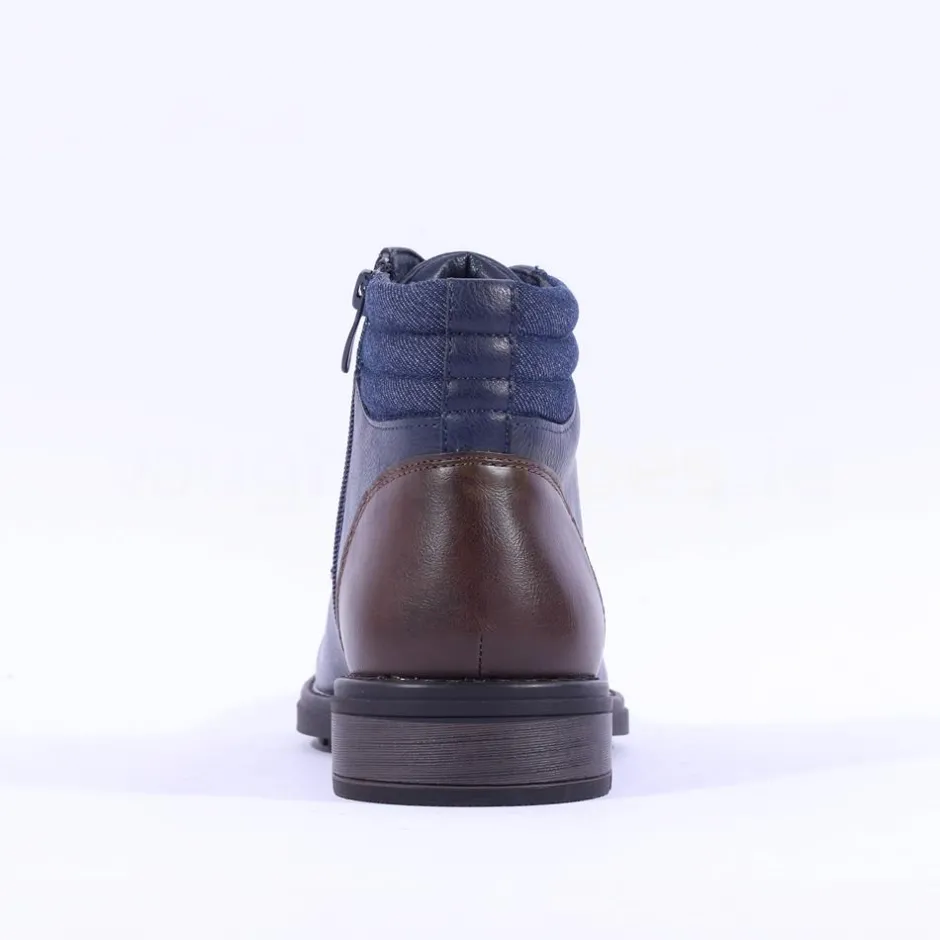 Brent Pope Frankton Laced Ankle Boot - French Blue
