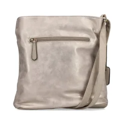 Rieker Front Zip Crossbody Bag - Beige Metallic Combi