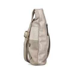 Rieker Front Zip Crossbody Bag - Beige Metallic Combi