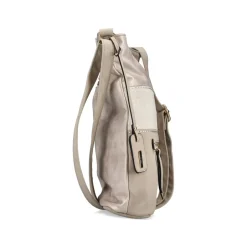 Rieker Front Zip Crossbody Bag - Beige Metallic Combi