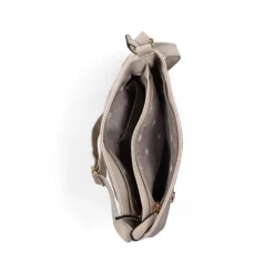 Rieker Front Zip Crossbody Bag - Beige Metallic Combi