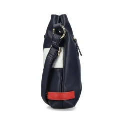 Rieker Front Zip Link Detail Crossbody - Navywhite