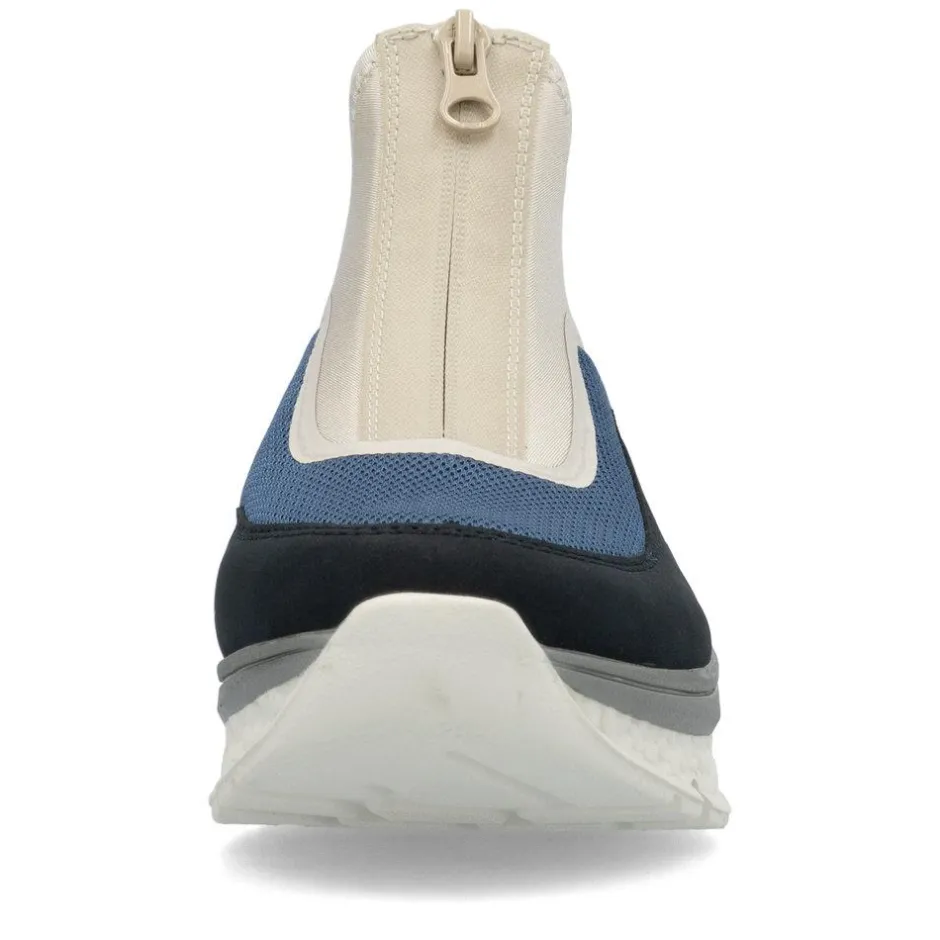 Women Rieker Front Zip Mesh Trainer - Blue Combination