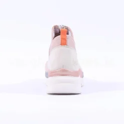 Women Rieker Front Zip Mesh Trainer - Pink Beige Combi