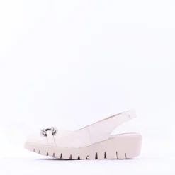 Women Wonders Gale Slingback Link Wedge - Off White Croc