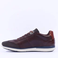 Tommy Bowe Gallo Laced Casual Trainer - Dark Brown Leather