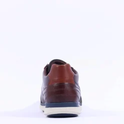 Tommy Bowe Gallo Laced Casual Trainer - Dark Brown Leather