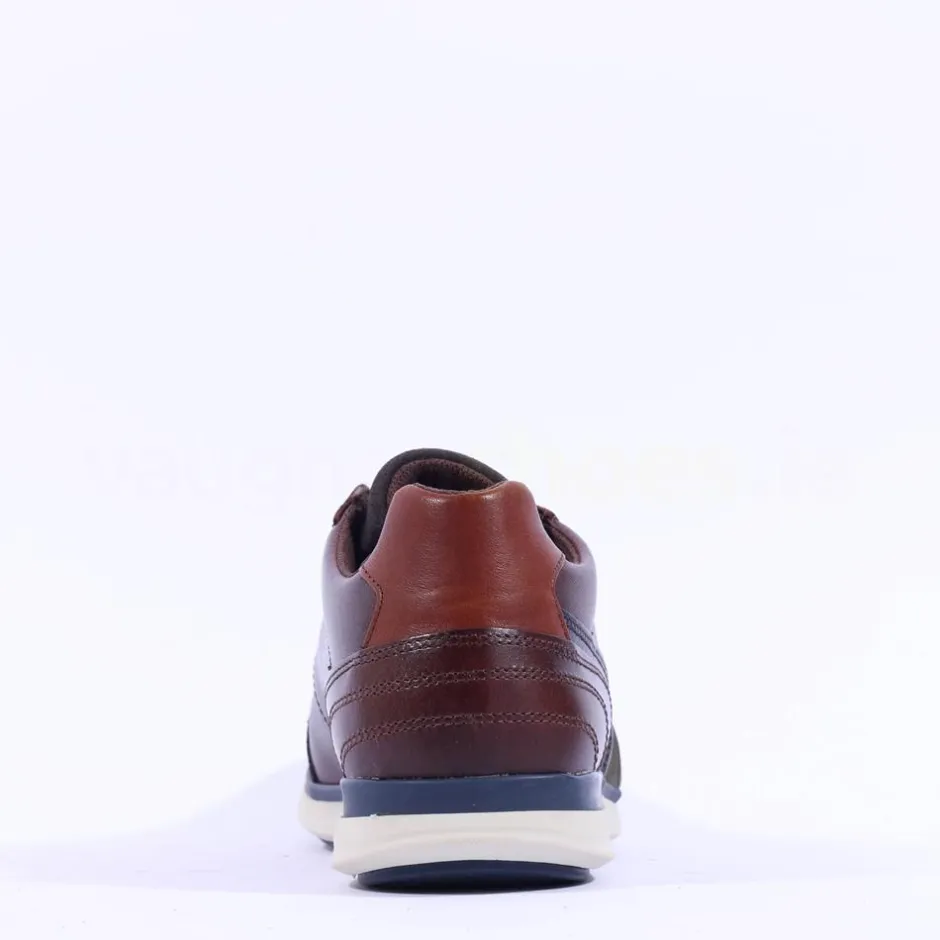 Tommy Bowe Gallo Laced Casual Trainer - Dark Brown Leather