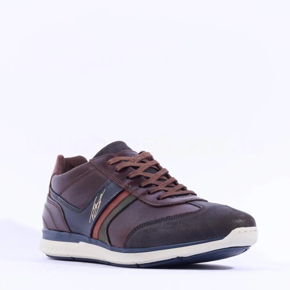 Tommy Bowe Gallo Laced Casual Trainer - Dark Brown Leather