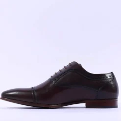 Tommy Bowe Galthie Toe Cap Oxford Shoe - Chestnut Leather