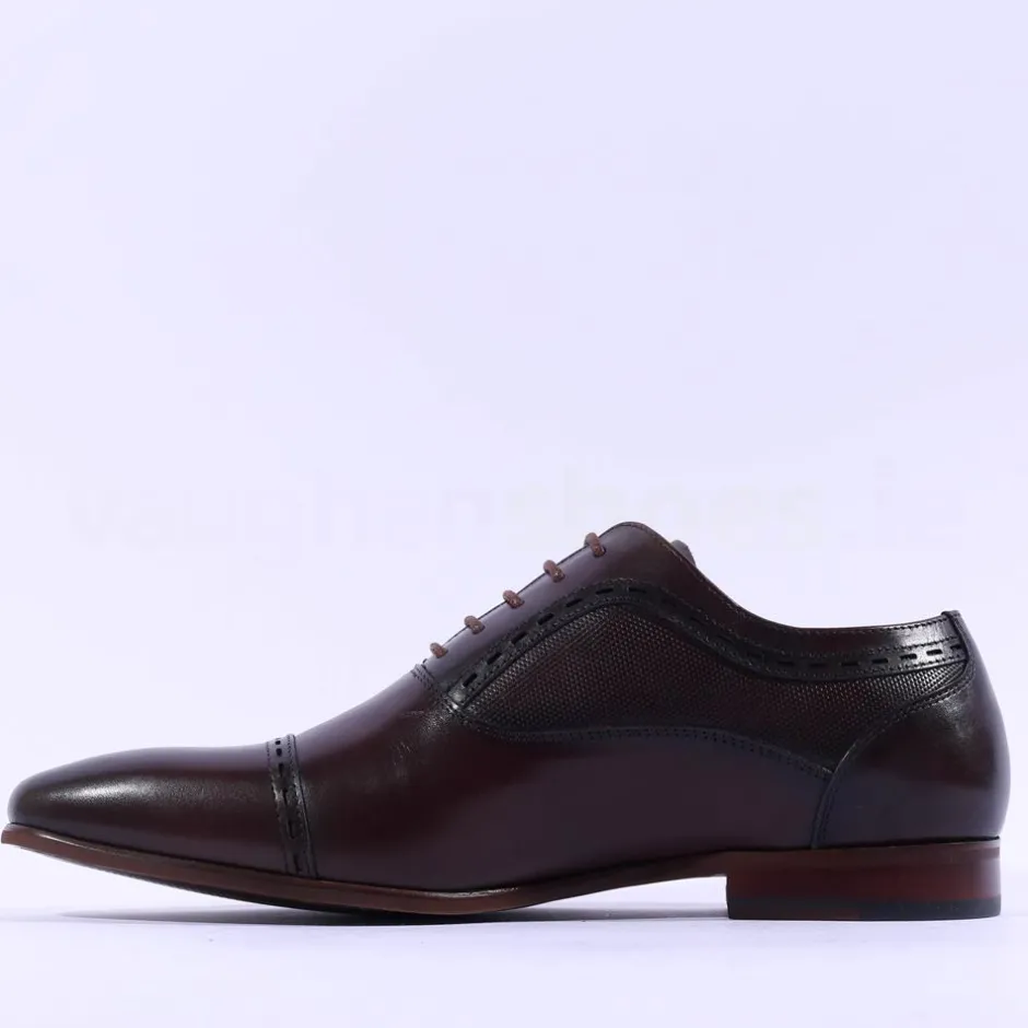 Tommy Bowe Galthie Toe Cap Oxford Shoe - Chestnut Leather
