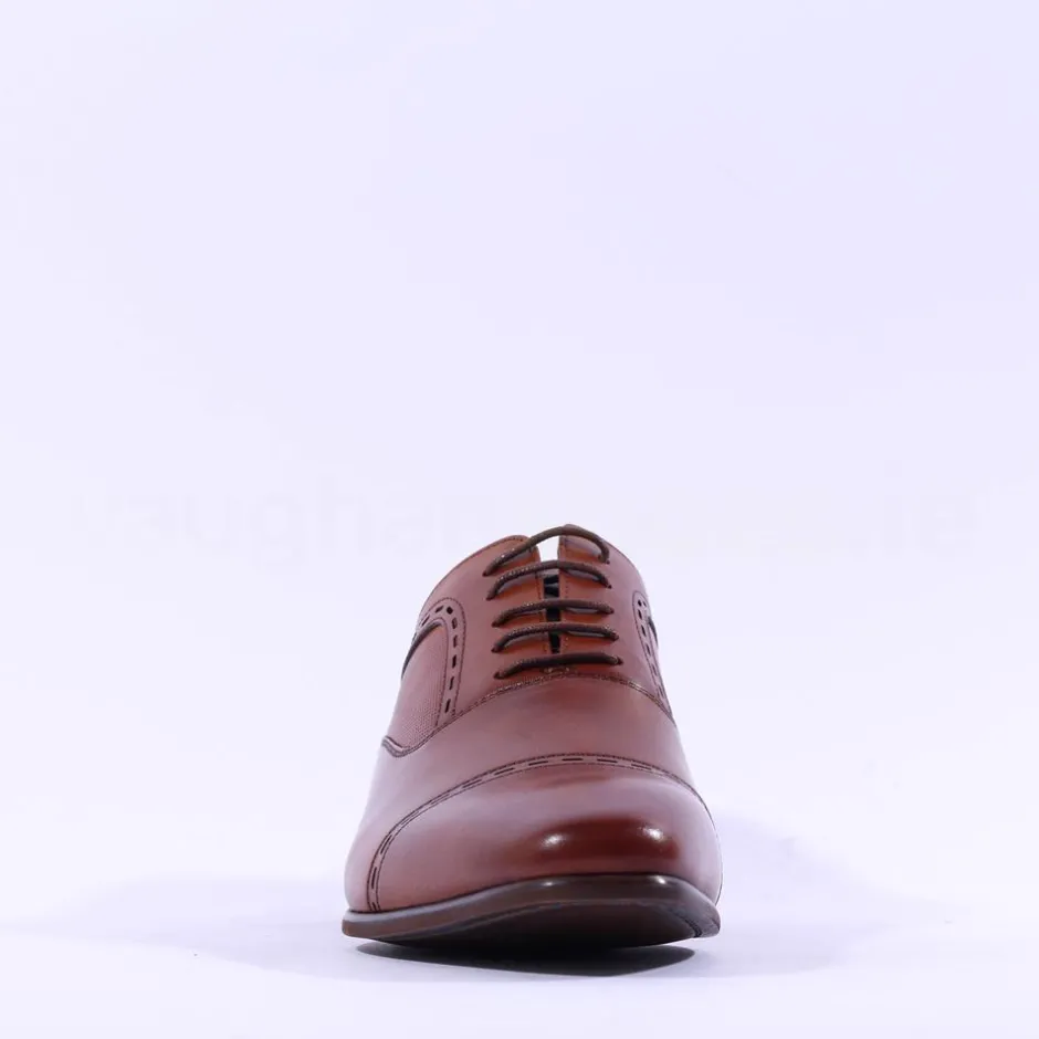 Tommy Bowe Galthie Toe Cap Oxford Shoe - Tan Leather