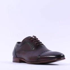 Tommy Bowe Galthie Toe Cap Oxford Shoe - Chestnut Leather