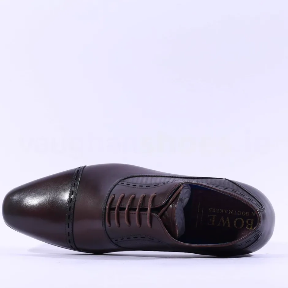 Tommy Bowe Galthie Toe Cap Oxford Shoe - Chestnut Leather