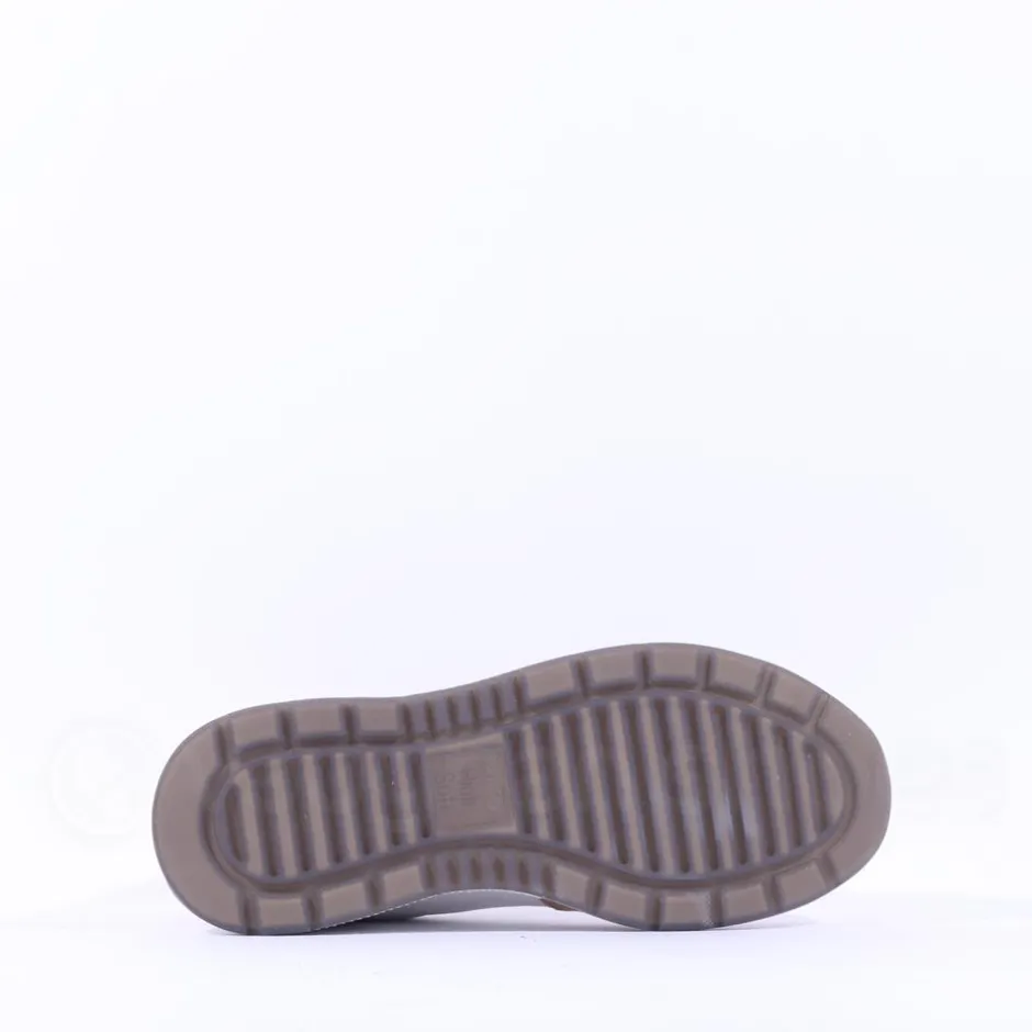 Women Ara Garda Side Zip Wedge Trainer - Tan Pink Metallic