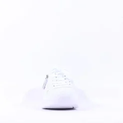 Women Gabor Garten Rolling Soft Zip Trainer - White Silver