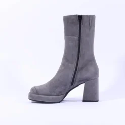 Women Marco Moreo Geneva Block Heel Mid Boot - Grey Suede