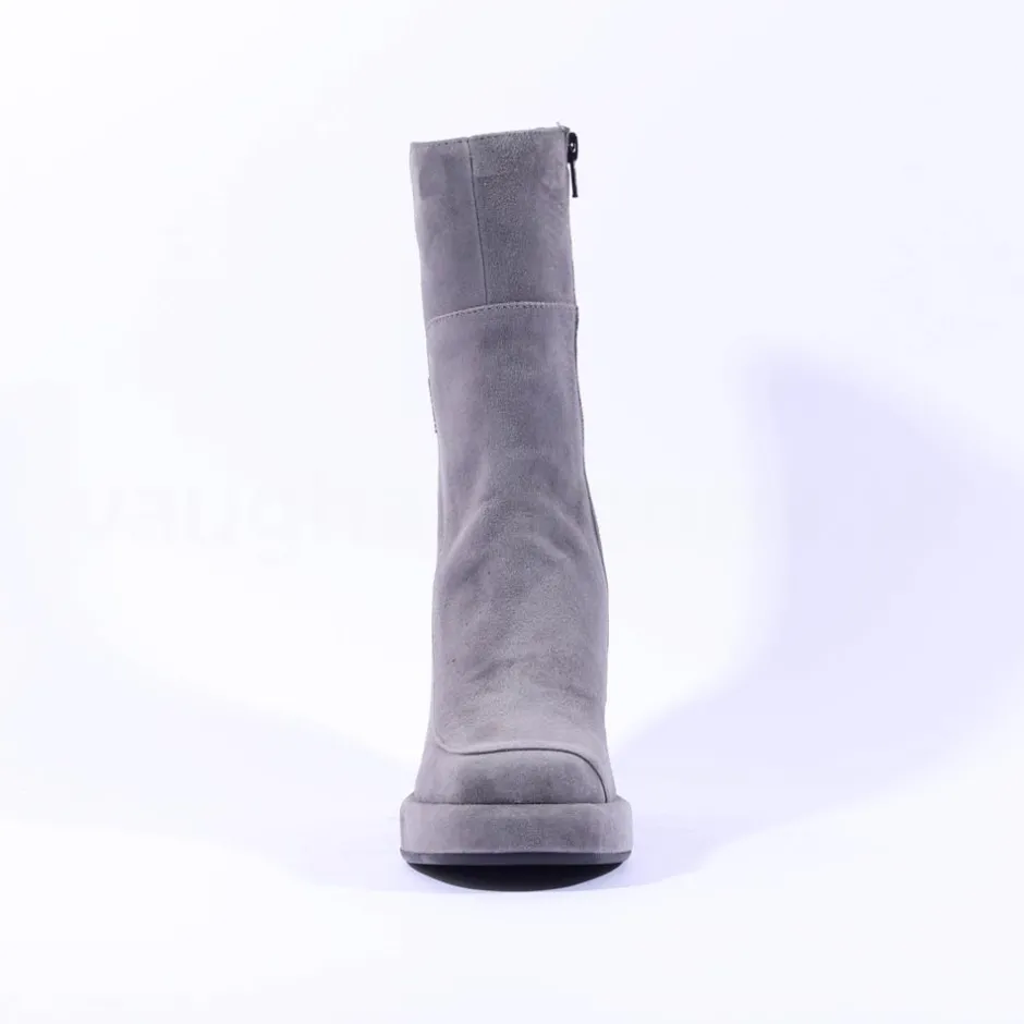 Women Marco Moreo Geneva Block Heel Mid Boot - Grey Suede