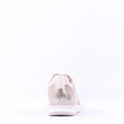 Women Caprice Ginga Side Zip Sparkle Trainer - Gold Metallic