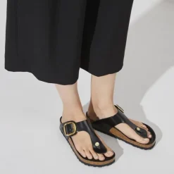 Women Birkenstock Gizeh Big Buckle - Black Patent