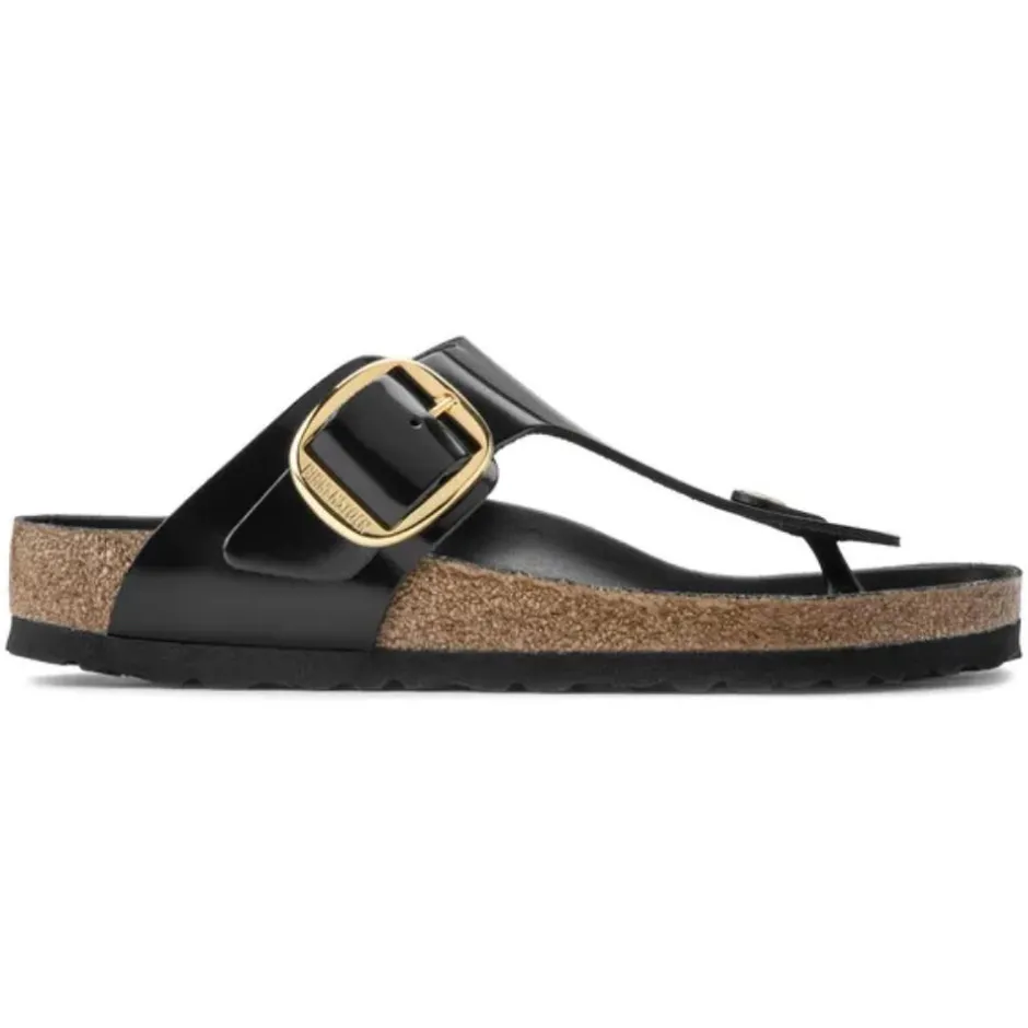 Women Birkenstock Gizeh Big Buckle - Black Patent