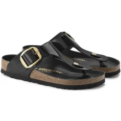 Women Birkenstock Gizeh Big Buckle - Black Patent