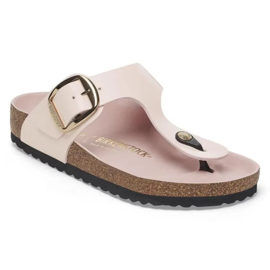 Women Birkenstock Gizeh Big Buckle High Shine - Light Rose