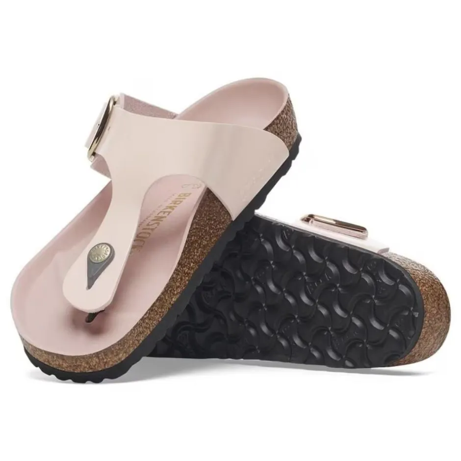 Women Birkenstock Gizeh Big Buckle High Shine - Light Rose