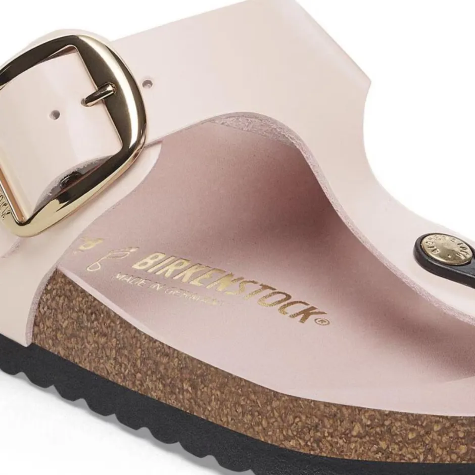 Women Birkenstock Gizeh Big Buckle High Shine - Light Rose