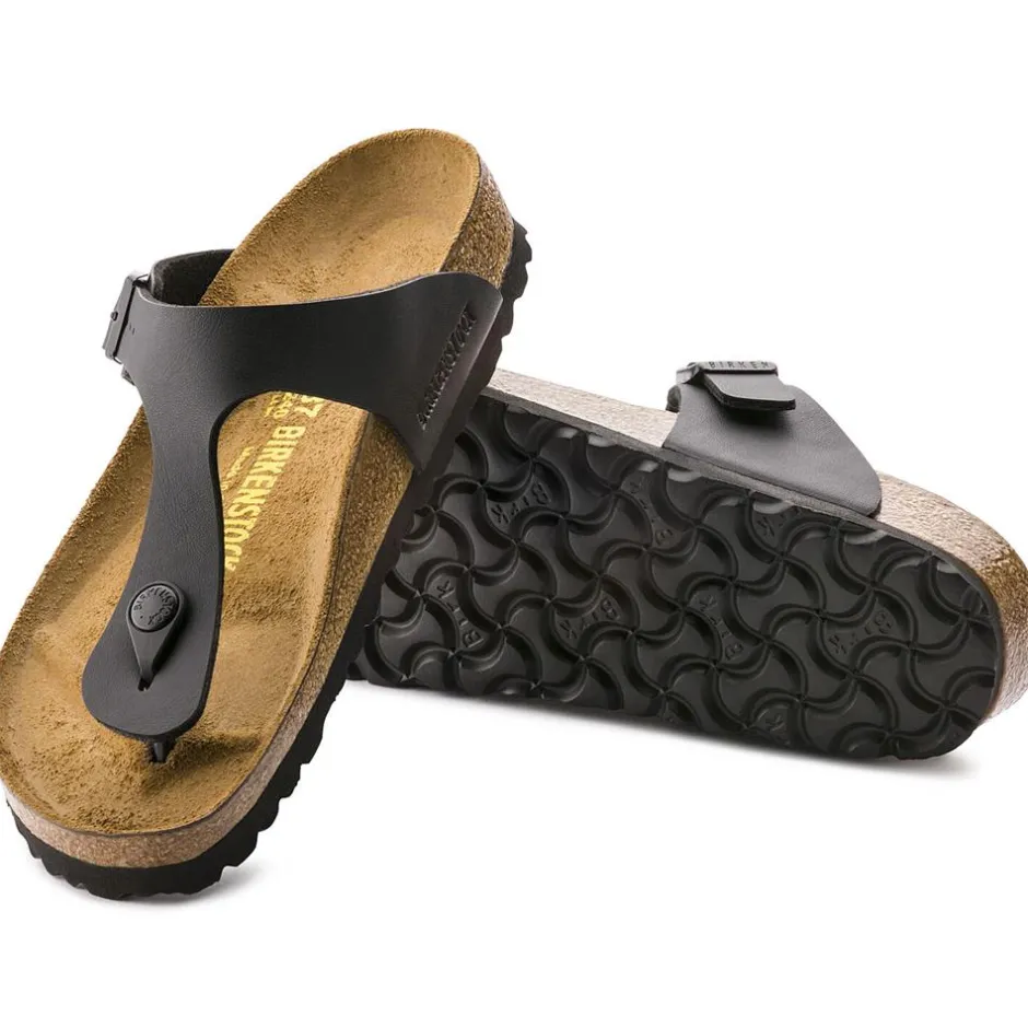 Women Birkenstock Gizeh Birko-Flor - Black