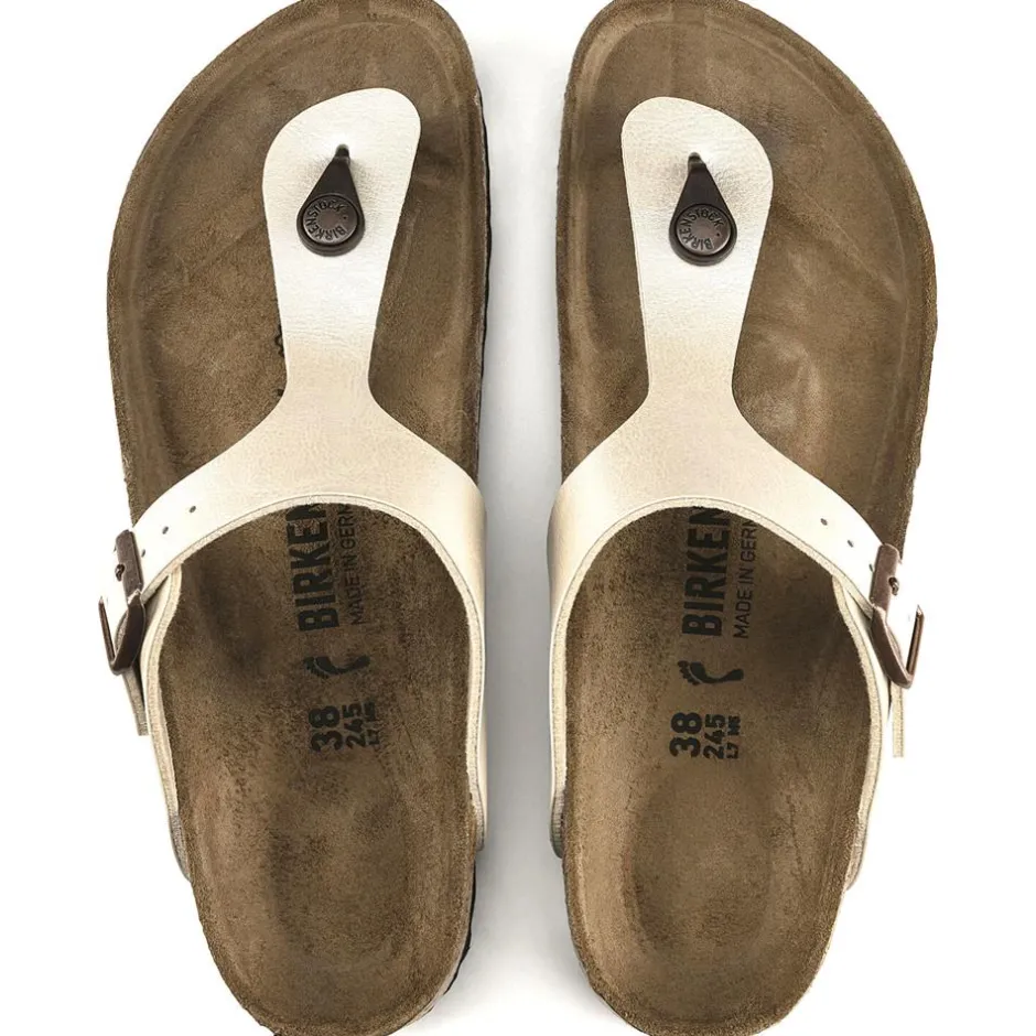 Women Birkenstock Gizeh Birko-Flor - Graceful Pearl White