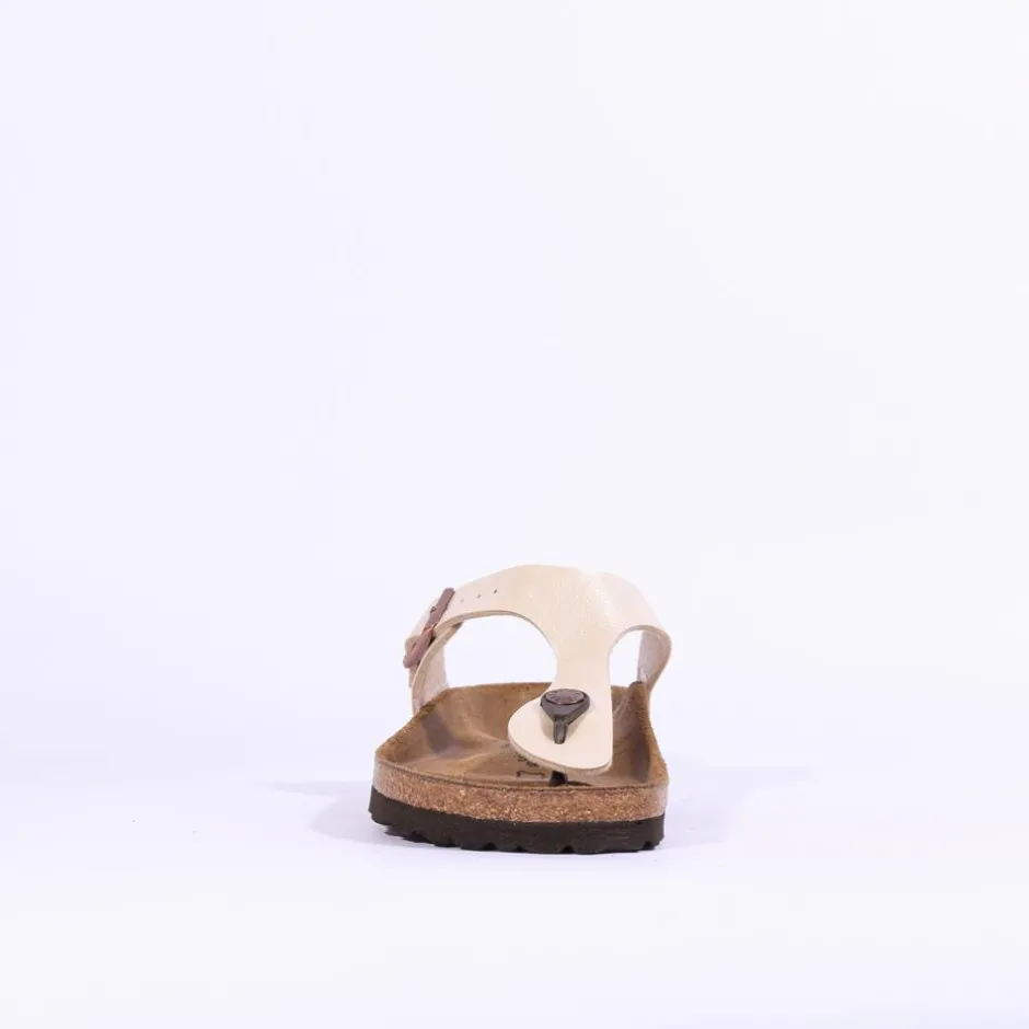 Women Birkenstock Gizeh Birko-Flor - Graceful Pearl White