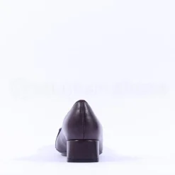 Women Ara Graz Low Heel Buckle Court Shoe - Burgundy Leather