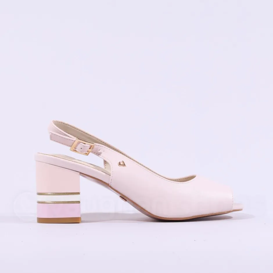 Women Una Healy Guitar Man Peeptoe Slingback - Light Rose