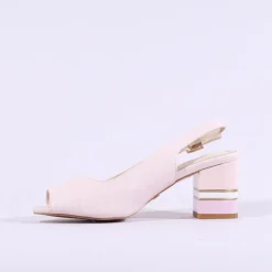 Women Una Healy Guitar Man Peeptoe Slingback - Light Rose