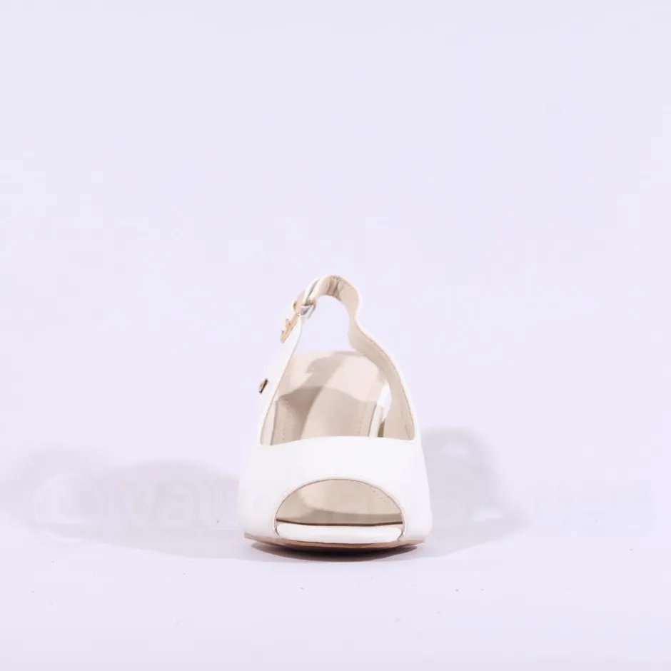 Women Una Healy Guitar Man Peeptoe Slingback - Off White