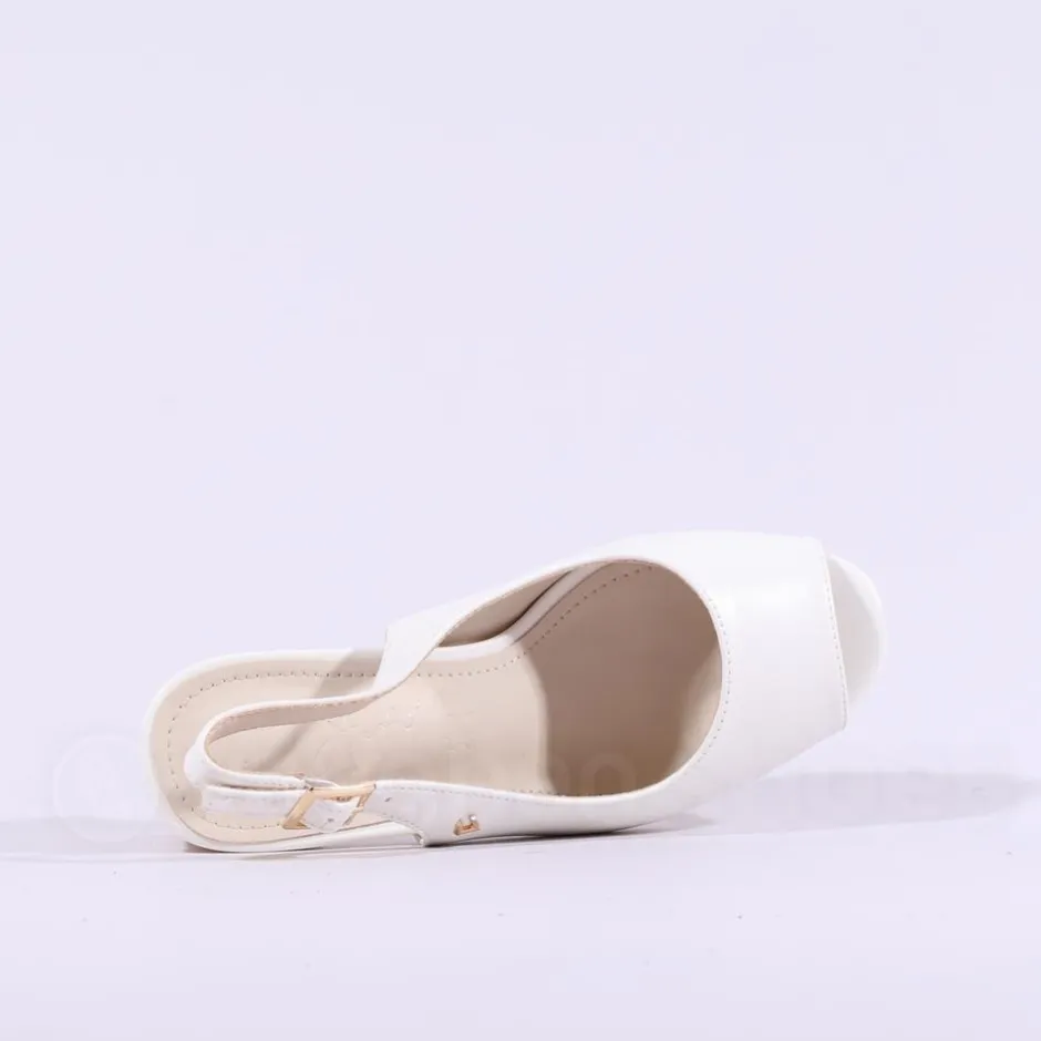 Women Una Healy Guitar Man Peeptoe Slingback - Off White