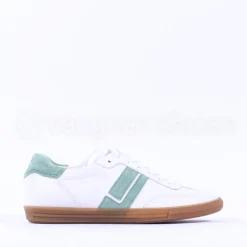Women Paul Green Gum Sole Laced Trainer - White Wasabi