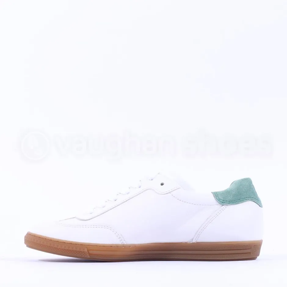Women Paul Green Gum Sole Laced Trainer - White Wasabi