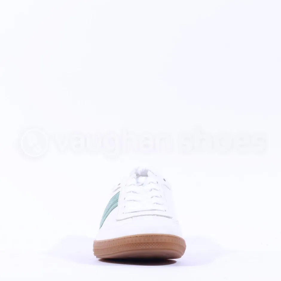 Women Paul Green Gum Sole Laced Trainer - White Wasabi