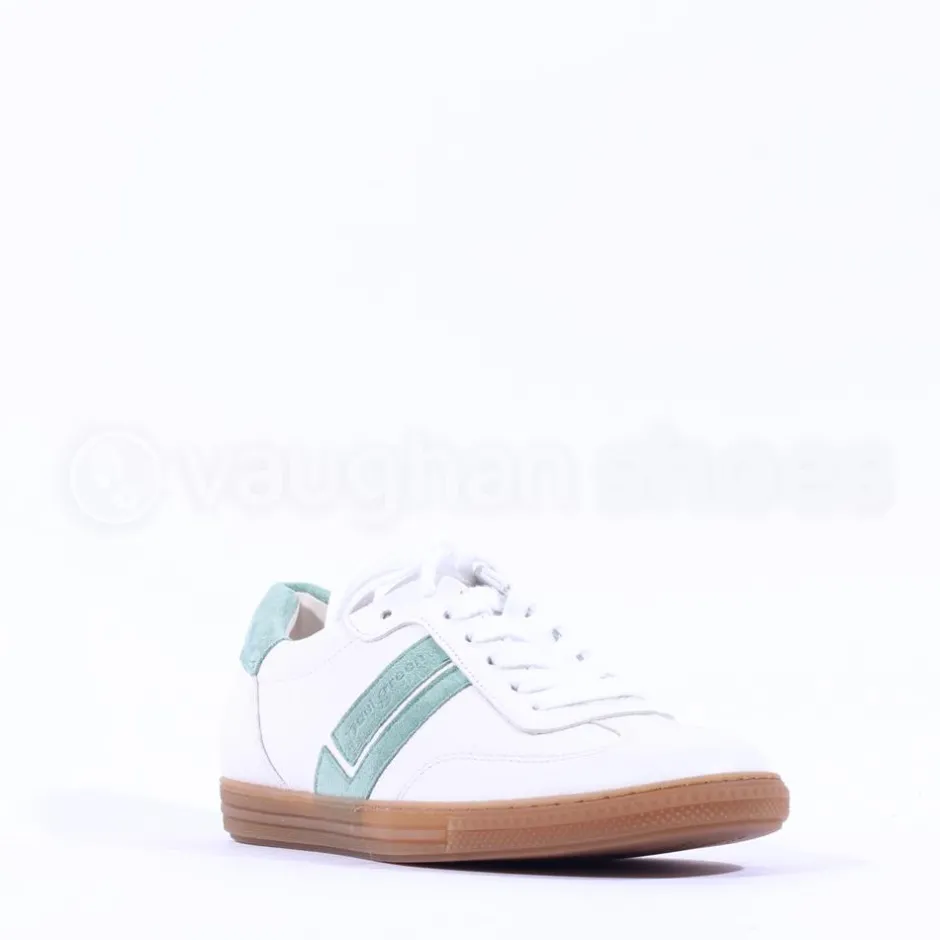 Women Paul Green Gum Sole Laced Trainer - White Wasabi