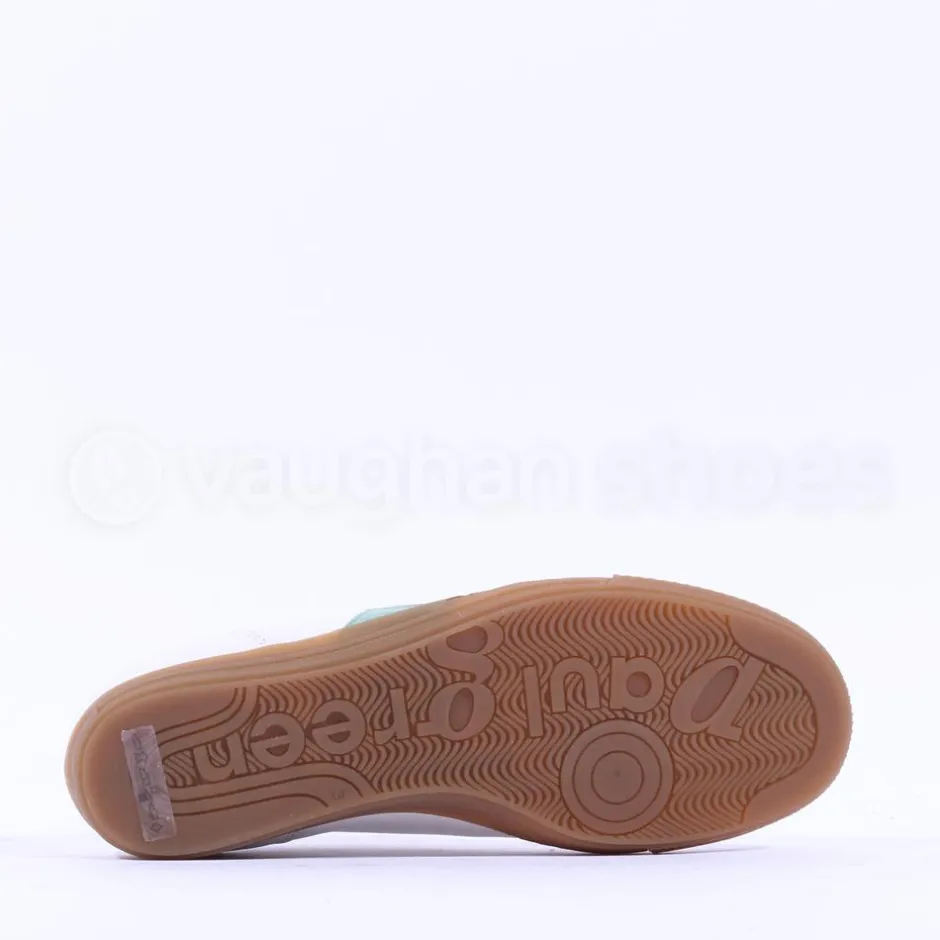 Women Paul Green Gum Sole Laced Trainer - White Wasabi