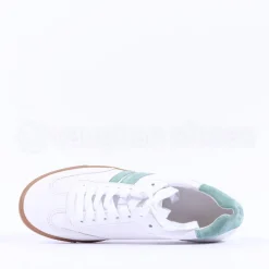 Women Paul Green Gum Sole Laced Trainer - White Wasabi