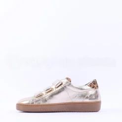 Women Marco Moreo Gumsole 3 Strap Trainer - Metallic Leopard