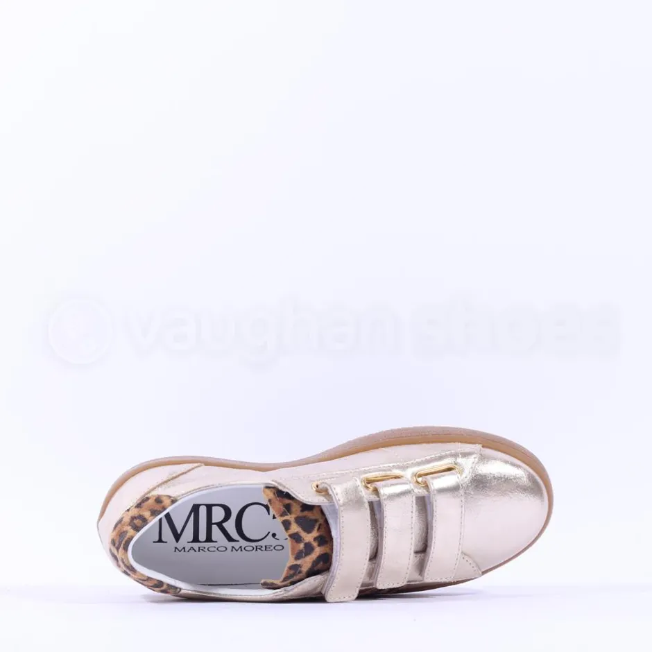 Women Marco Moreo Gumsole 3 Strap Trainer - Metallic Leopard
