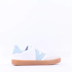 Women Victoria Gumsole Laced T Toe Trainer - Celeste