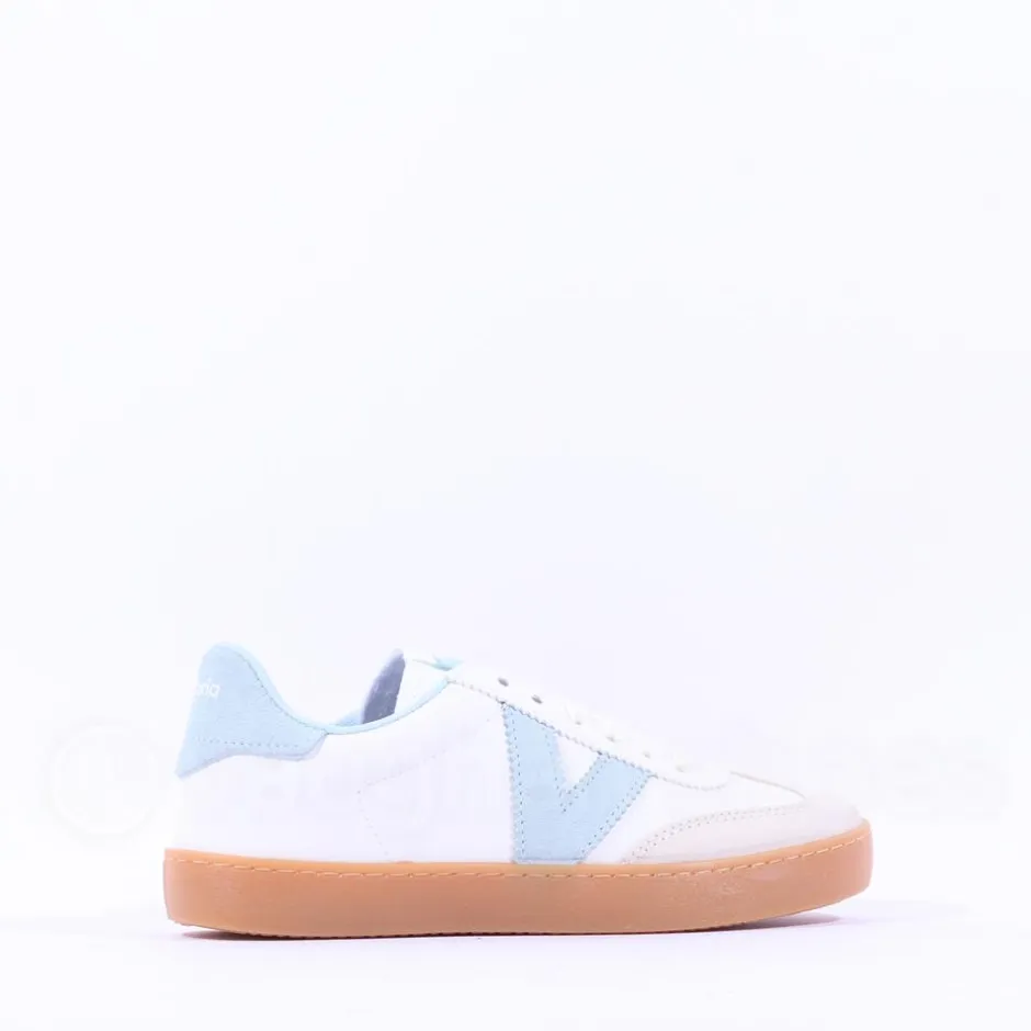 Women Victoria Gumsole Laced T Toe Trainer - Celeste